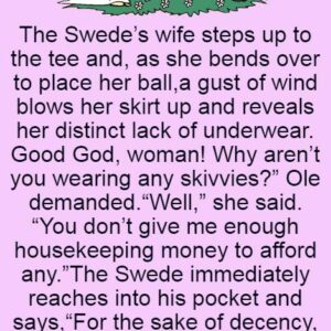 The Swedes wife steps up to the tee(Just for Fun)